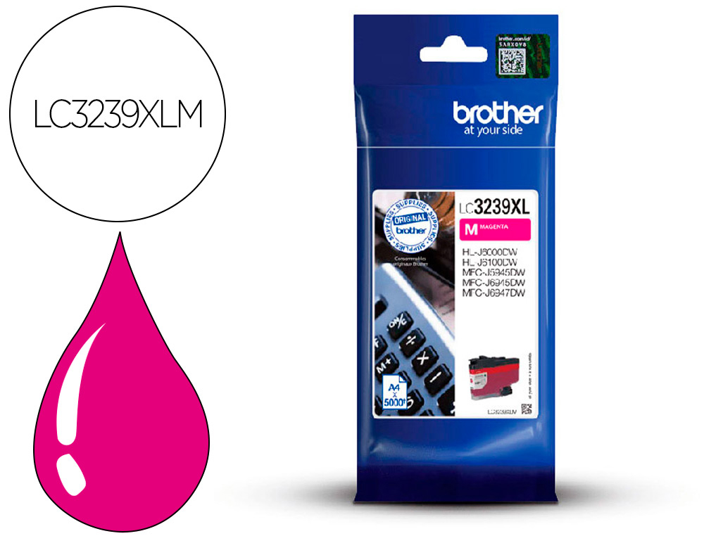 BROTHER - Ink-jet lc3239xlm mfc-j6945dw / mfc-j5945dw / hl-j6000dw magenta 5000 paginas (Ref. LC3239XLM)