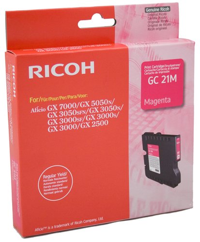 RICOH - Cartuchos ORIGINALES Inyección De Tinta GC21M Magenta (Ref.405534)
