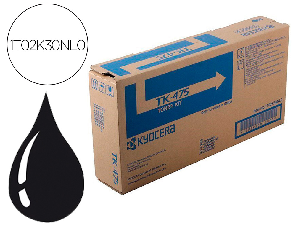 KYOCERA MITA - KYOCERA - Toner -mita laser negro tk475 15.000 paginas fs6025/6030mfp fs-6525/6530 (Ref. 1T02K30NL0)
