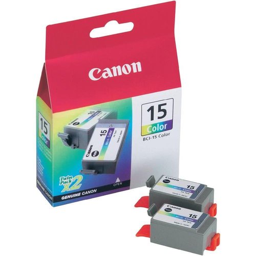 CANON - Cartuchos ORIGINALES Inyección De Tinta BCI-15 Tricolor Pack de 2 (Ref.8191A002)