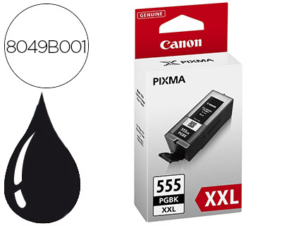CANON - Cartuchos ORIGINALES Inyección De Tinta PGI-555 PGBKXXL Negro (Ref.8049B001)