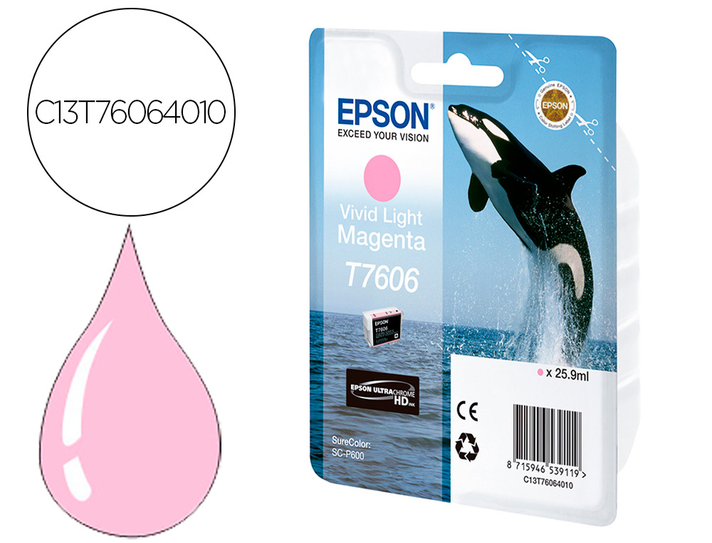 EPSON - Ink-jet surecolor sc-p600 magenta vivo claro (Ref. C13T76064010)