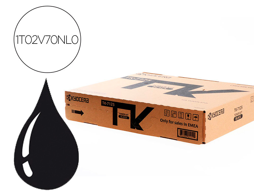 KYOCERA MITA - KYOCERA - Toner negro tk-7125 (1t02v70nl0) (Ref. 1T02V70NL0)