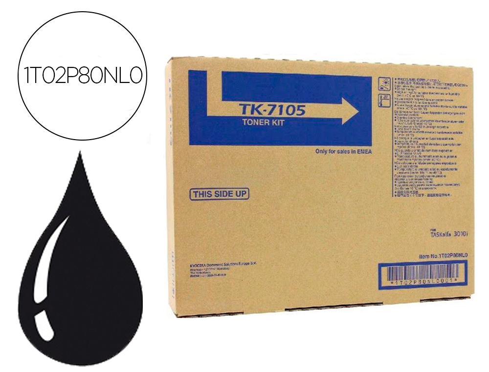 KYOCERA MITA - KYOCERA - Toner tk7105 -mita taskalfa 3010i negro (Ref. 1T02P80NL0)