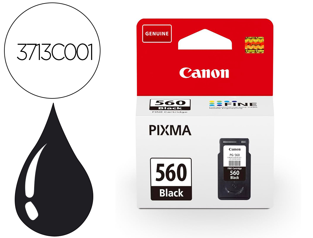 CANON - Ink-jet 560 pixma ts5350 / ts5351 / ts5352 / ts5353 negro 180 paginas (Ref. 3713C001)