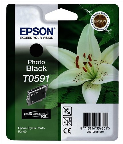EPSON - Cartuchos ORIGINALES Inyección De Tinta T0591 Negro (Ref.C13T05914010)
