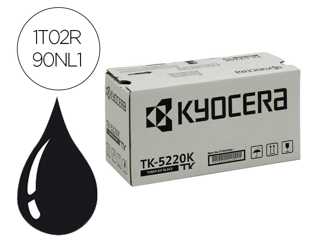 KYOCERA MITA - KYOCERA - Toner mita tk-5220k negro ecosys m5521cdw, ecosys m5521cdn 1200 pag (Ref. 1T02R90NL1)