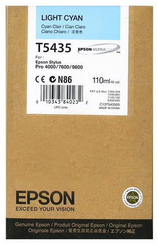 EPSON - CARTUCHO INKJET T543500 STYLUS PRO 4000/C8/9600/7600 CIAN CLARO 110ML (Ref.C13T543500)