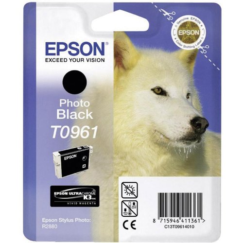 EPSON - Cartuchos ORIGINALES Inyección De Tinta T0961 Negro (Ref.C13T09614010)