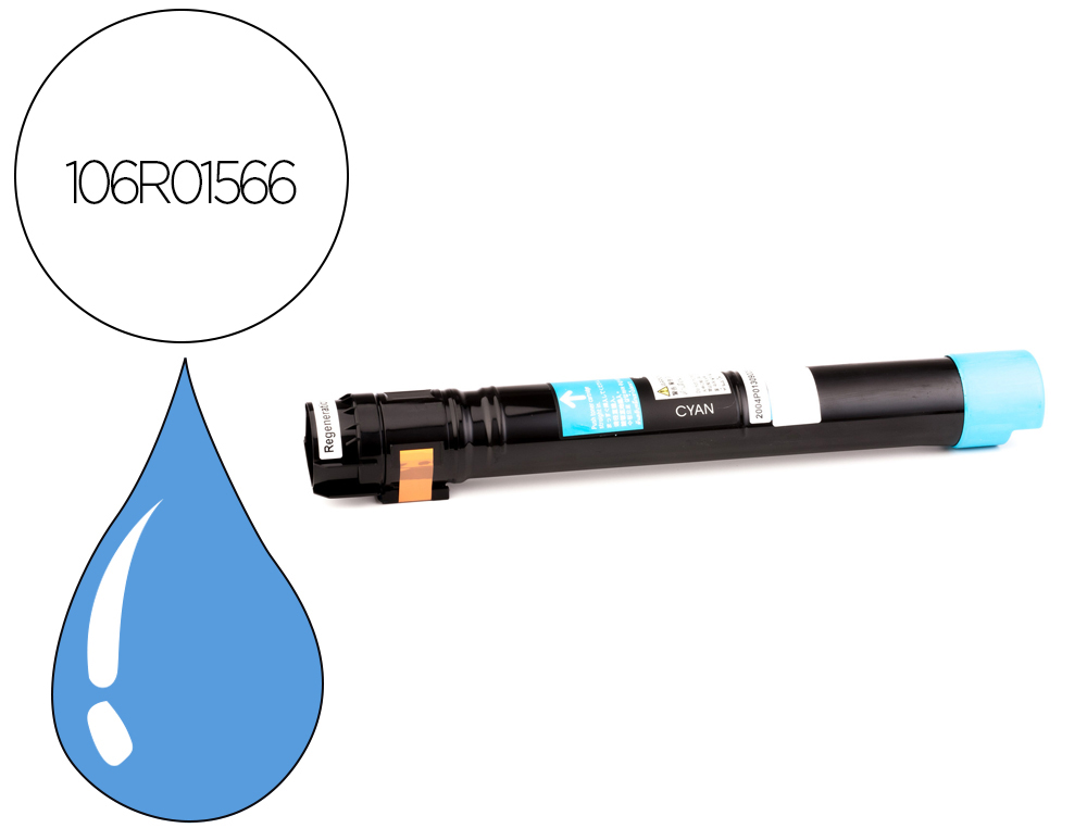 XEROX - Toner laser phaser 7800 alta capacidad cian 17200 paginas (Ref. 106R01566)