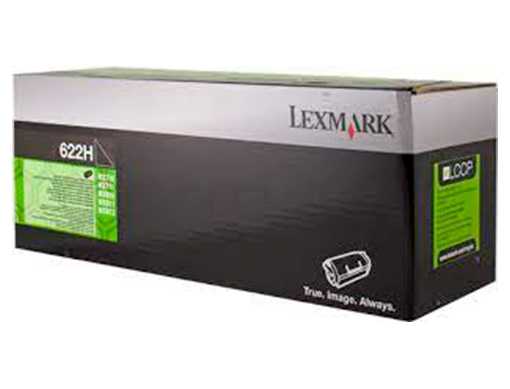 LEXMARK - Toner laser 622H Negro Para MX710/711/810/811 y 812 25000 paginas Corporativo (Ref.62D2H0E)