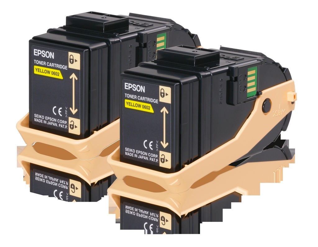 EPSON - Toner Laser ORIGINALES 0606 Amarillo Pack 2 0 (Ref.C13S050606)