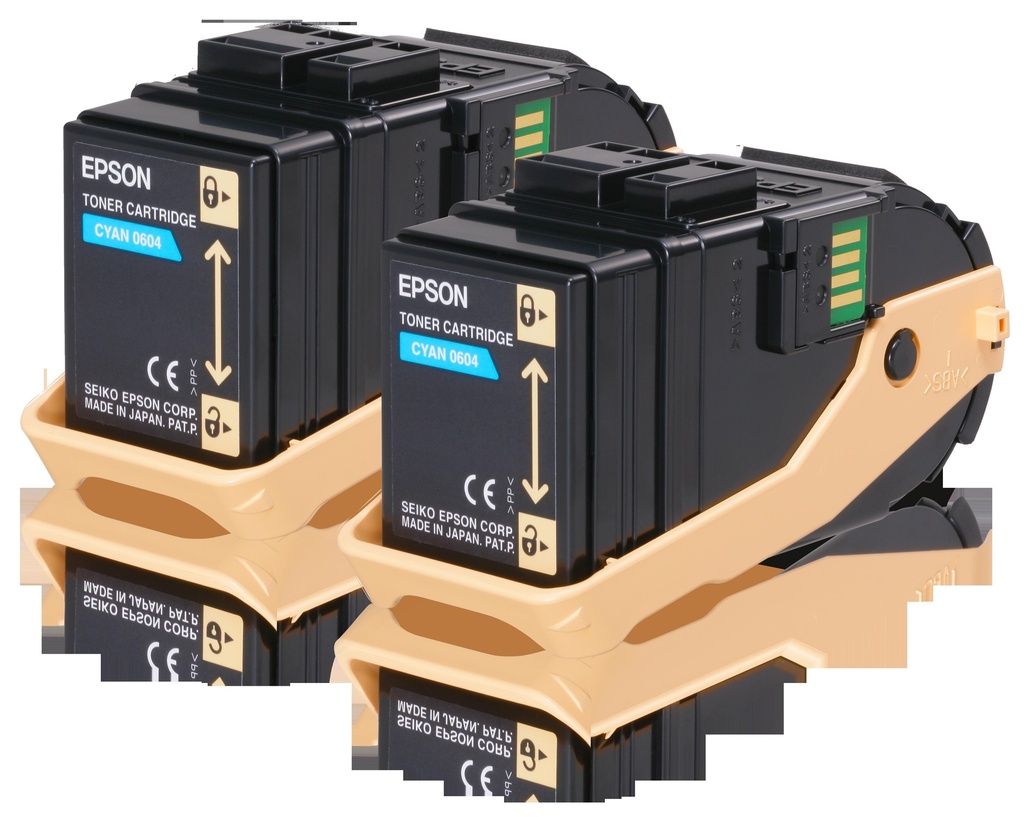 EPSON - Toner Laser ORIGINALES 0608 Cyan Pack 2 0 (Ref.C13S050608)
