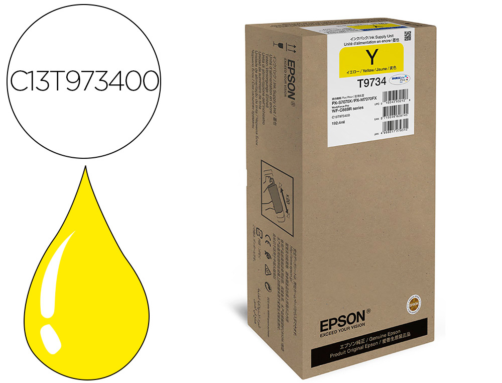 EPSON - Ink-jet workforce pro wf-c869r amarillo xl ink supply unit (Ref. C13T973400)