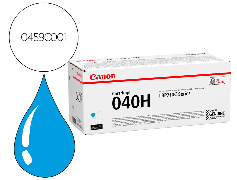 CANON - Toner 040hc alta capacidad lbp710 lbp712 cian (Ref. 0459C001)