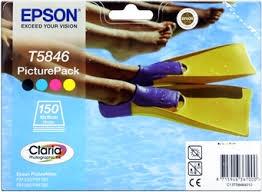 EPSON - Cartuchos ORIGINALES Inyección De Tinta T5846 N/A/M/C PK2 (Ref.C13T58464010)