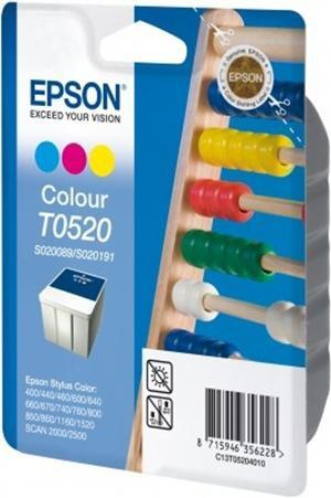 EPSON - Cartuchos ORIGINALES Inyección De Tinta STYLUS COLOR 400 600 800 1520 440 460 640 660 670 740 TBLUE760 800 850 860 1160 COLOR (S020089 S020191) (Ref.C13T0520401)