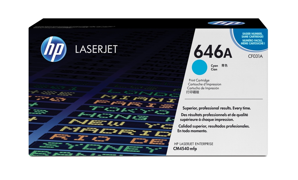 HP ( HEWLETT PACKARD ) - Toner Laser ORIGINALES 646A Cyan (Ref.CF031A)