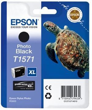 EPSON - Cartuchos ORIGINALES Inyección De Tinta T1571 NEGRO (Ref.C13T15714010)