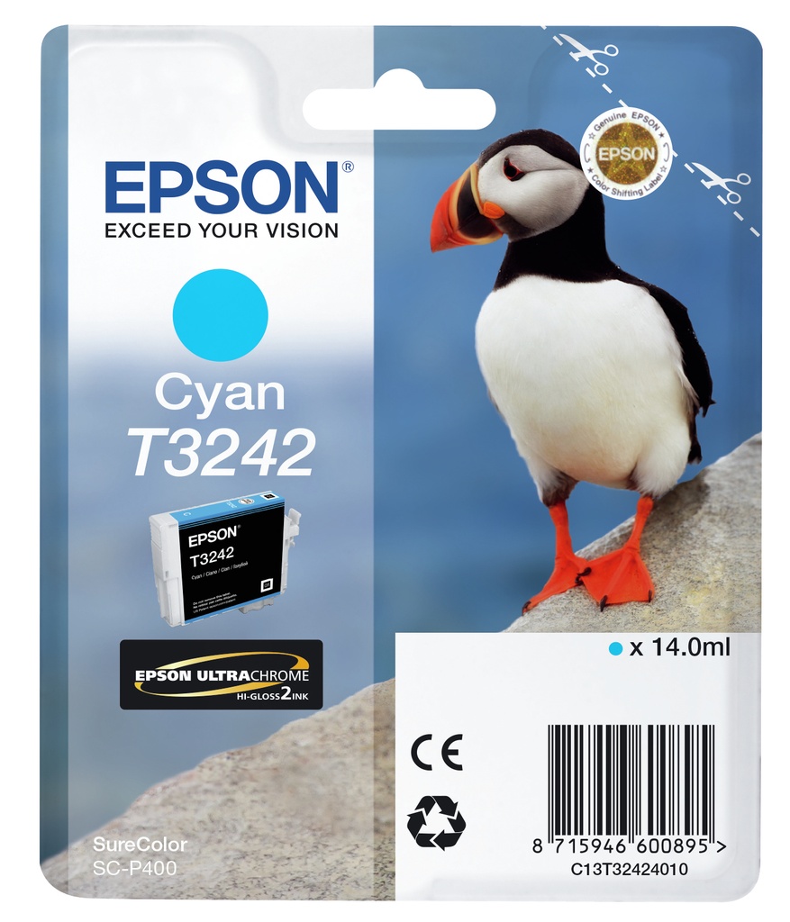 EPSON - Ink-jet surecolor sc-p400 cian (Ref. C13T32424010)