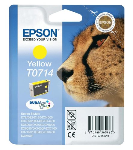 EPSON - Ink-jet stylus d-78/92/120 amarillo (radiofrecuencia + acoustic magnetic) (Ref. C13T07144022)