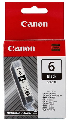 CANON - Cartuchos ORIGINALES Inyección De Tinta BCI-6BK Negro (Ref.4705A002)