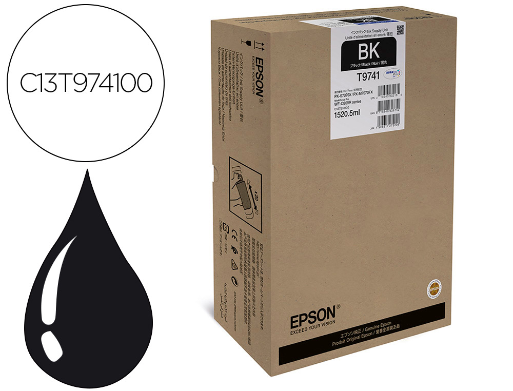 EPSON - Ink-jet workforce pro wf-c869r negro xxl ink supply unit (Ref. C13T974100)
