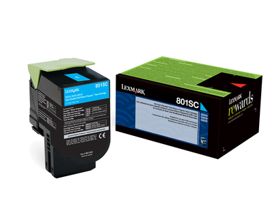 LEXMARK - Toner Laser ORIGINALES 802SC Cyan Para CX510/410 y 310 2000 paginas (Ref.80C2SC0)