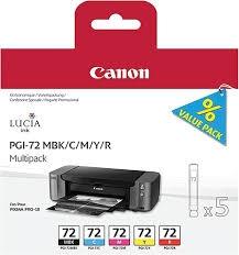 CANON - Cartuchos ORIGINALES Inyección De Tinta 72 5 Colores Pack 5 (Ref.6402B009)