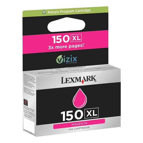 LEXMARK - Cartuchos ORIGINALES Inyección De Tinta 150 XL Magenta (Ref.14N1616E)