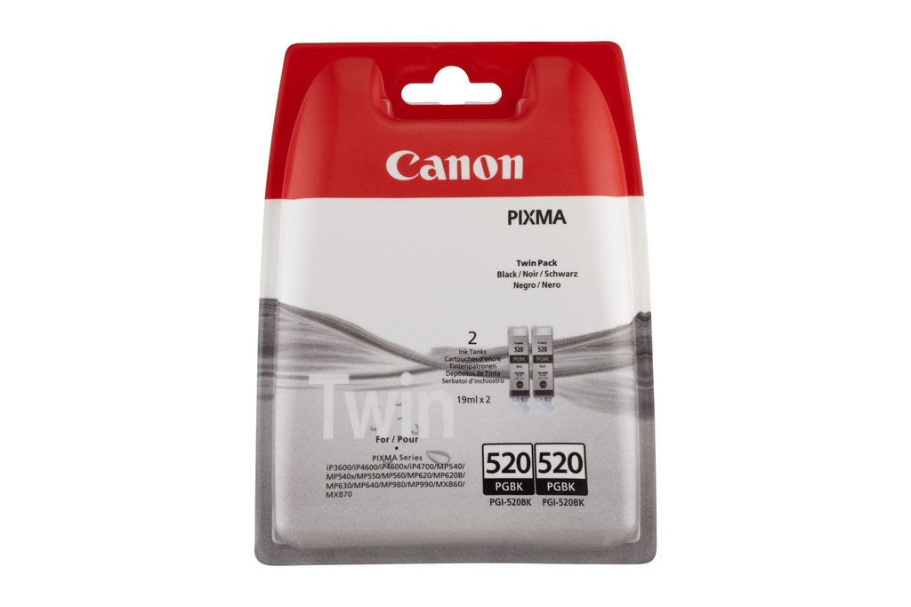 CANON - Cartuchos ORIGINALES Inyección De Tinta 520 Negro Pack 2 C13T26314020 (Ref.2932B012)
