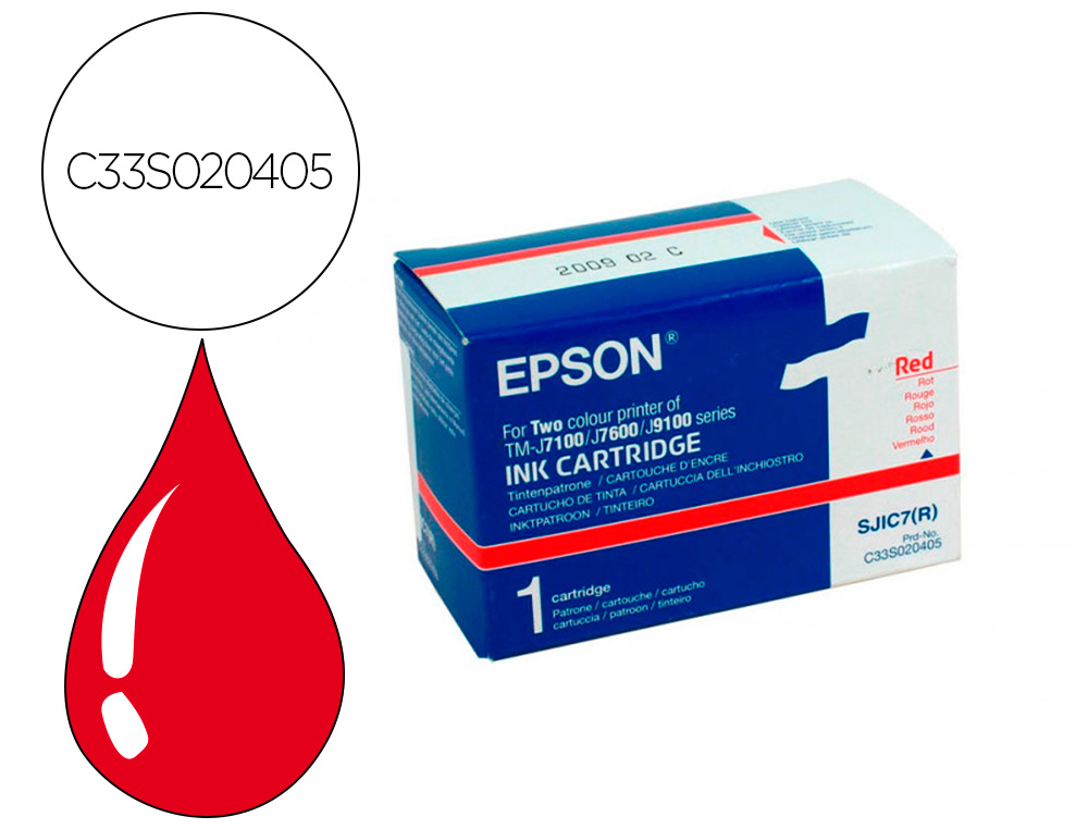 EPSON - Ink-jet tm-j 7100/7600 rojo (Ref. C33S020405)