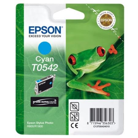 EPSON - Cartuchos Inyeccion T0542 Cyan 400pg 0 Blister + Alarma (Ref.C13T05424020)