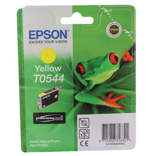 EPSON - Cartuchos Inyeccion T0544 Amarillo Blister + Alarma (Ref.C13T05444020)