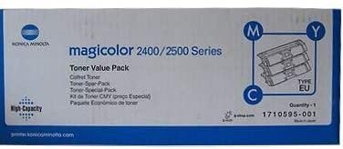KONICA MINOLTA - Toner Laser ORIGINALES Tricolor pack 3 4.500pg Comp. Magicolor 2400 series (Ref.A00W012)