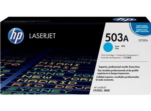 HP ( HEWLETT PACKARD ) - Toner Laser ORIGINALES 503A Cyan (Ref.Q7581A)