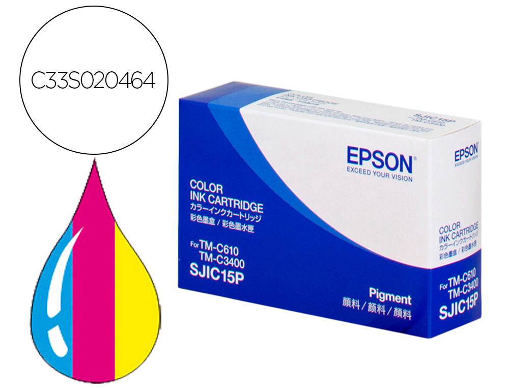 EPSON - Ink-jet tm-c 3400 (sjic15p) cmy (Ref. C33S020464)