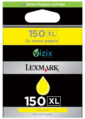 LEXMARK - Cartuchos ORIGINALES Inyección De Tinta 150 XL Amarillo (Ref.14N1618E)