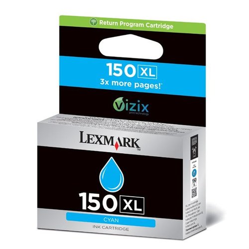 LEXMARK - Cartuchos ORIGINALES Inyección De Tinta 150XL Cyan (Ref.14N1615E)