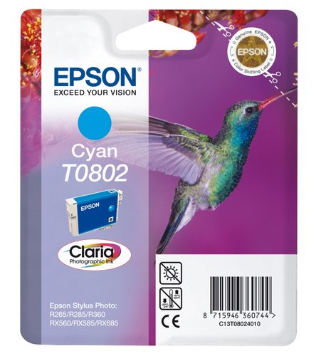 EPSON - Cartuchos Inyeccion T0802 Cyan (Ref.C13T08024021)