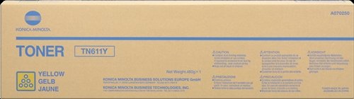 KONICA MINOLTA - Toner Laser ORIGINALES TN611Y Amarillo 27000 paginas (Ref.A070250)