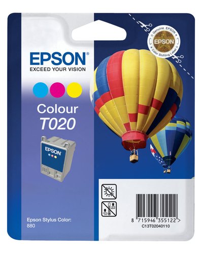 EPSON - Cartuchos ORIGINALES Inyección De Tinta T020 Cyan/magenta/Amarillo C13T02040110 (Ref.C13T02040120)