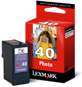 LEXMARK - Cartuchos ORIGINALES Inyección De Tinta Z1520, MULTINFUNCION X4850/6570/9350 /9570 PHOTO N.40 -135 FOTOS 10X15- (Ref.18Y0340E)