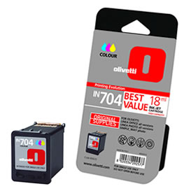 OLIVETTI - Cartuchos ORIGINALES Inyección De Tinta LINEA OFFICE/ OFFICE WIFI/PHOTO/SIMPLE WAY PHOTO IN704 COLOR ALTA CAPACIDAD (Ref.B0629)