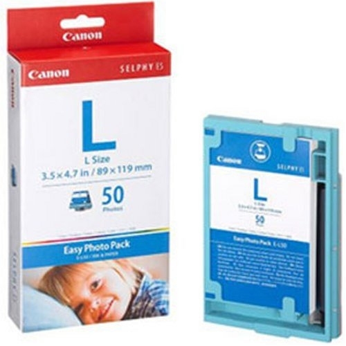 CANON - Cartuchos ORIGINALES Inyección De Tinta SELPHY ES 1 EASY PHOTO PACK E-L50 TINTA+TAMANO L (50 FOTOS) (Ref.1248B001AA)