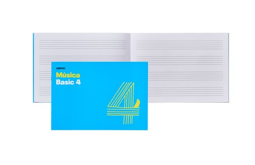 ADDITIO - BLOC de MUSICA BASIC 4 PENTAGRAMAS 24x17 APDO. (Ref.M04)