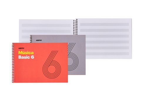ADDITIO - BLOC de MUSICA BASIC 6 PENTAGRAMAS A5 APDO. (Ref.M06)