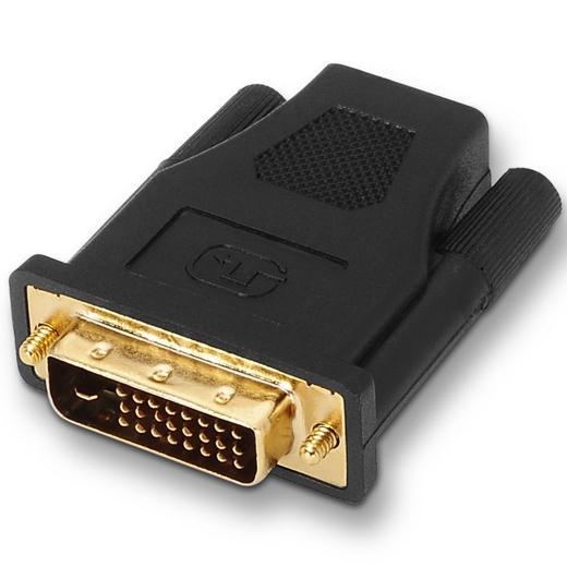AISENS - ADAPTADOR DVI A HDMI, DVI 24+1/M - HDMI A/H ORO NEGRO (Ref.A118-0091)