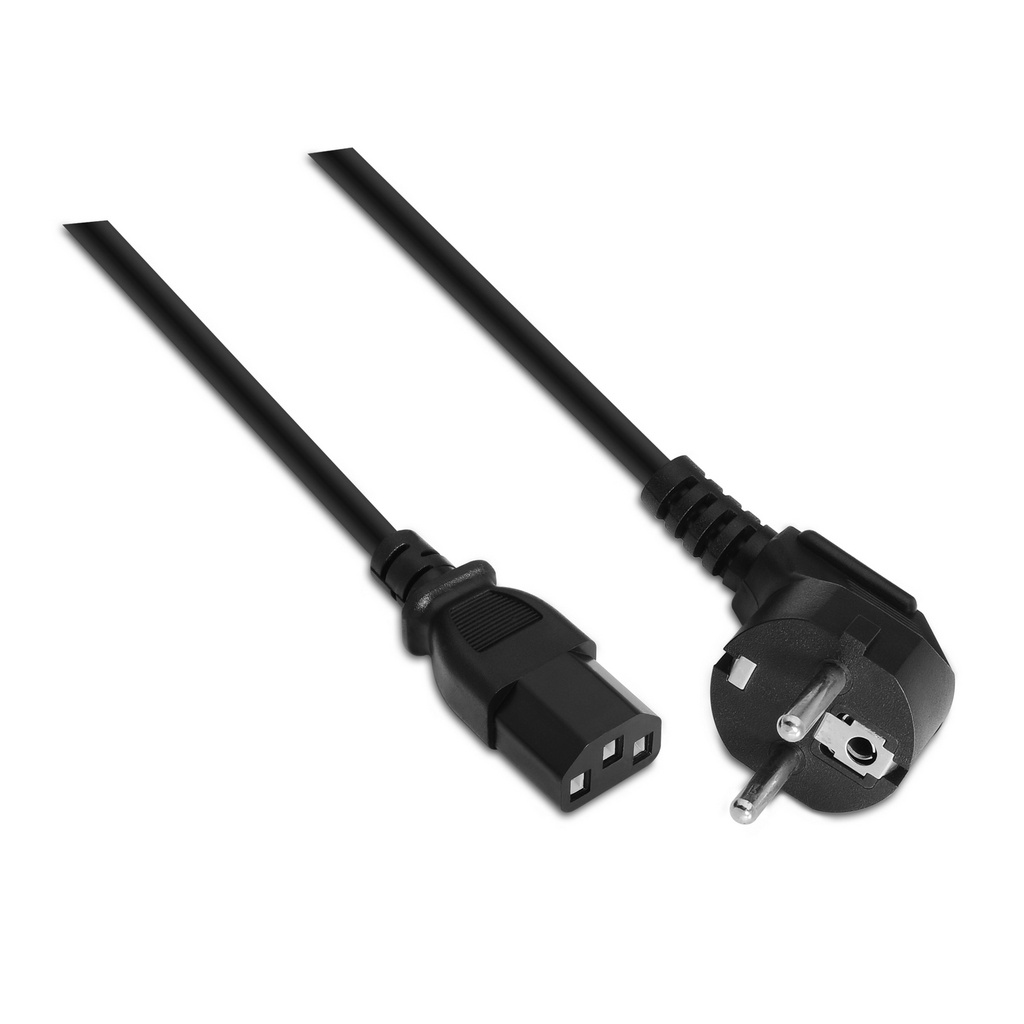AISENS - CABLE ALIMENTACIÓN CPU, CEE7/M-C13/H, NEGRO, 3.0M (Ref.A132-0168)