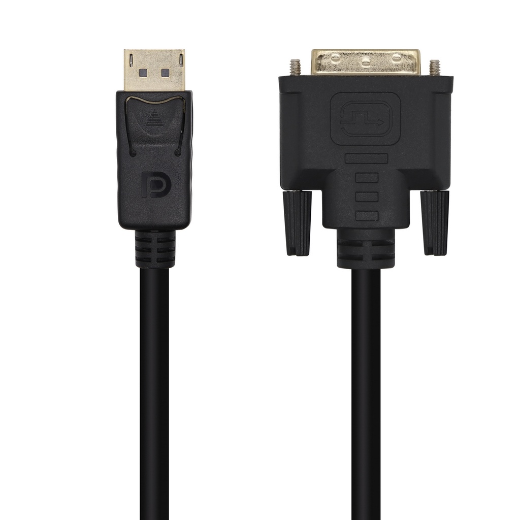 AISENS - CABLE CONVERSOR DISPLAYPORT A DVI, DP/M-DVI/M, NEGRO, 3.0M (Ref.A125-0463)